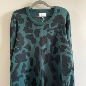 NWT Plus Size Zizzi Sweater - Green and Black